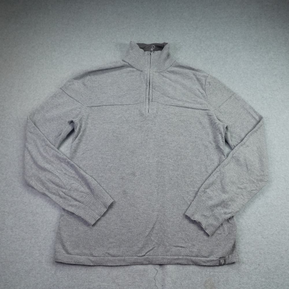 The North Face Sweater Mens Medium Gray  1/4 Zip Casual Pullover